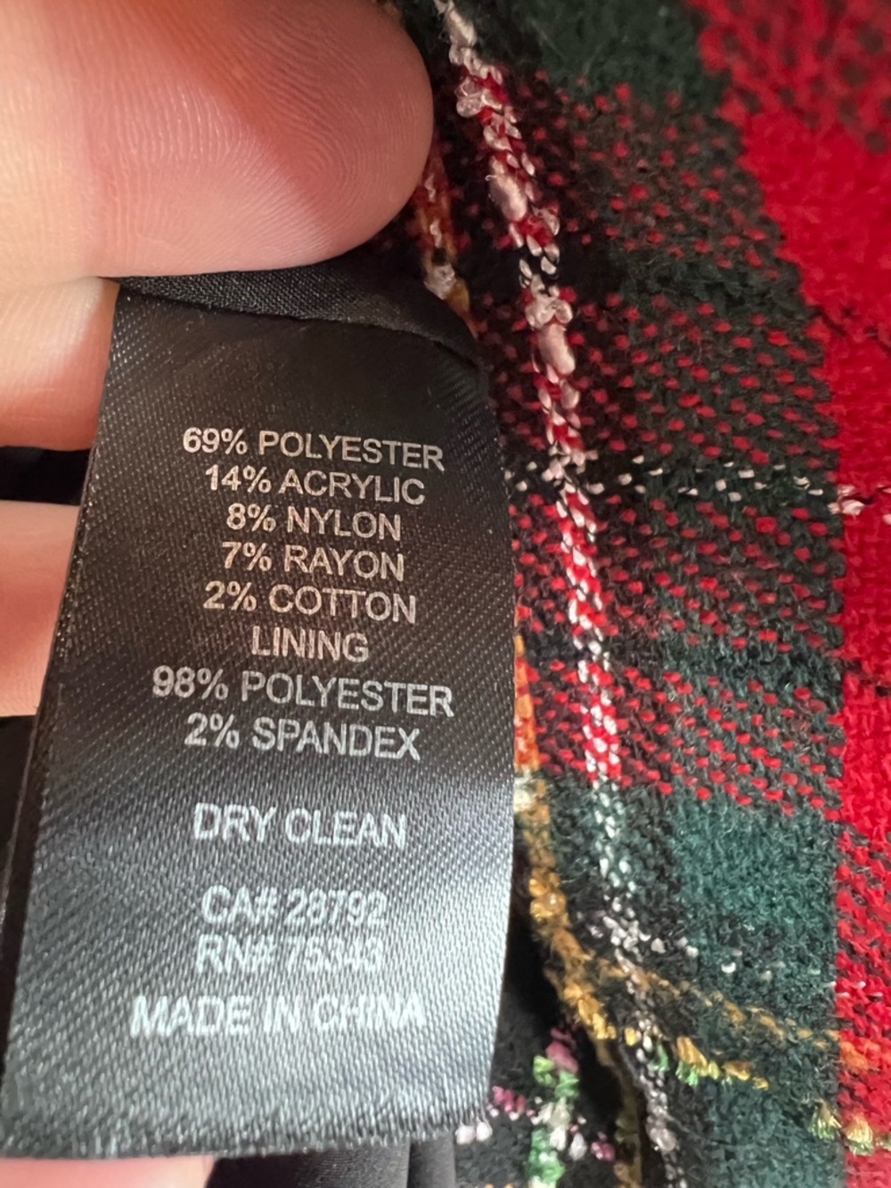 RACHEL ZOE Preppy Red Raw Hemmed Tartan Plaid Equestrian Blazer, M - Picture 15 of 16
